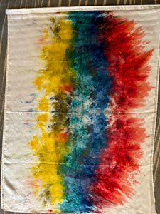 Silk Flags Red, Blue, Yellow Stripes   35"x45"