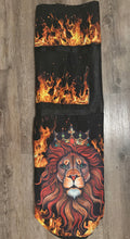 A Crowned Lion King on Fire