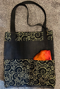 Flag Bag Tote    .    .    .    .    .    .    .    Swirls of Gold