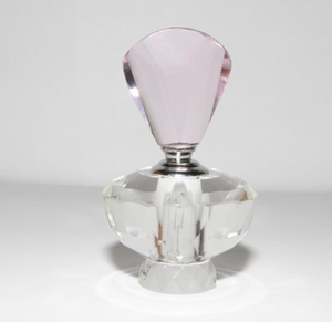 Pink Top Round Crystal Anointing Oil Bottle
