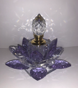 Vintage Lotus Purple Anointing Oil Bottle
