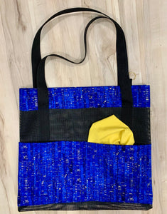 Flag Bag Tote    .    .    .    .    .    .    .    .    .     .    Corked in Blue & Gold