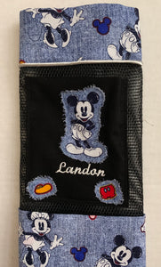 *A - Custom Name Embroidered on Designer Flag Bags or Totes